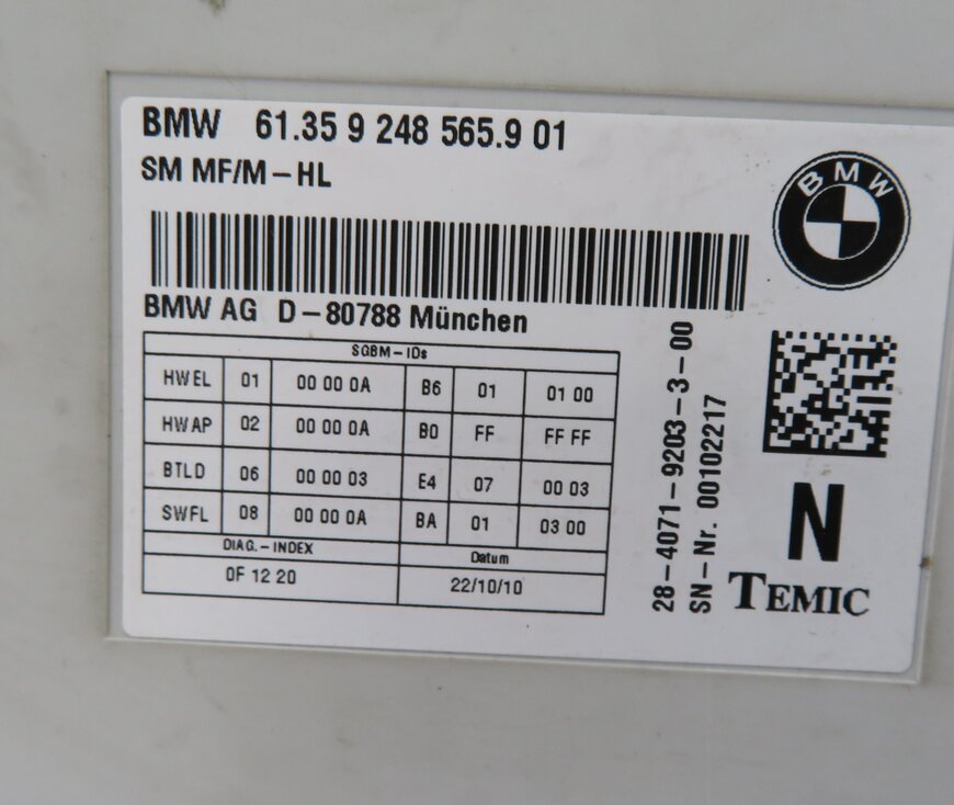 Thumbnail 6: 10-17 BMW 528i 535i 550i 650i 740i 750i 760i F10 F01 COMFORT MEMORY SEAT MODULE