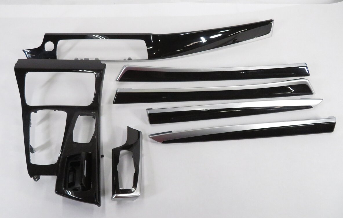 Thumbnail 2: 2011 BMW 535i (F10) DASH DOOR CONSOLE (FINE ASH GRAIN) WOOD TRIM PIECE SET-7