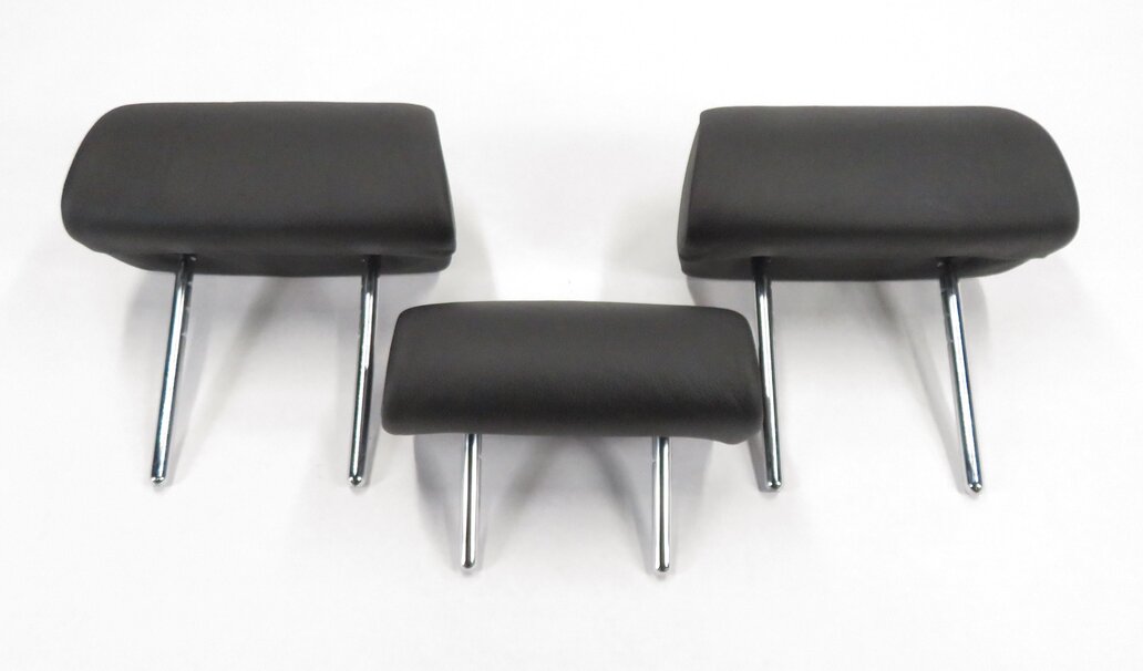 Thumbnail 2: 2010 BMW X5 (E70) REAR 2nd SECOND ROW SEAT (BLACK LEATHER) HEADREST SET-3