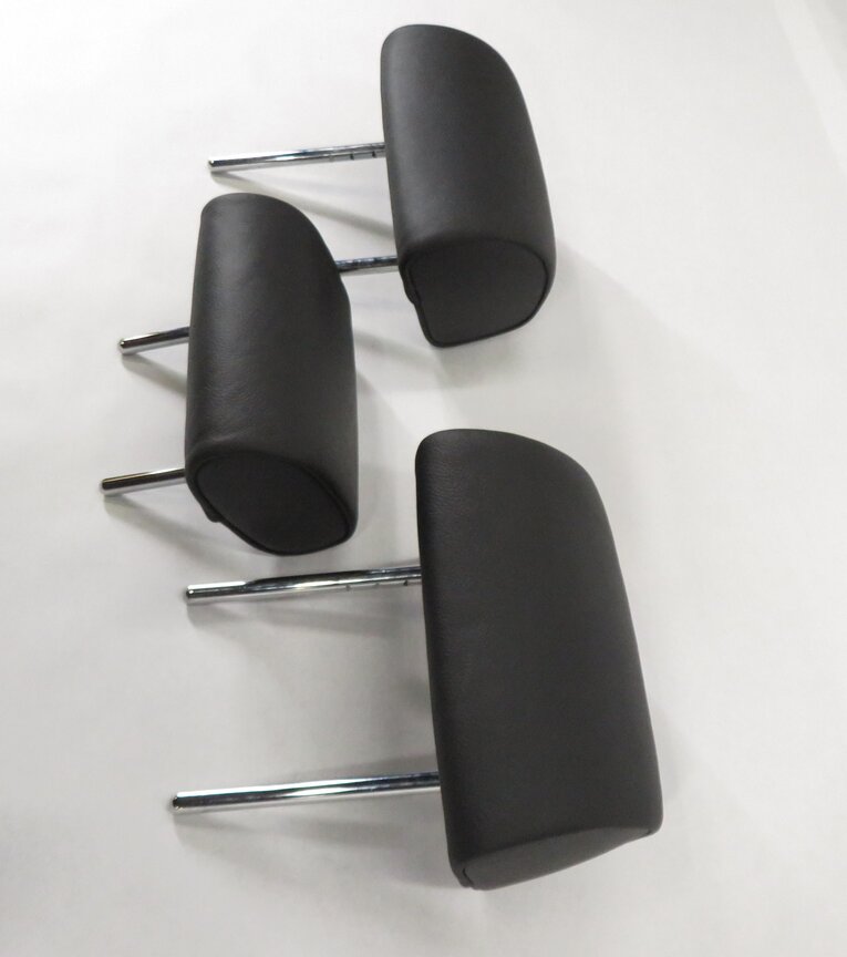 Thumbnail 3: 2010 BMW X5 (E70) REAR 2nd SECOND ROW SEAT (BLACK LEATHER) HEADREST SET-3
