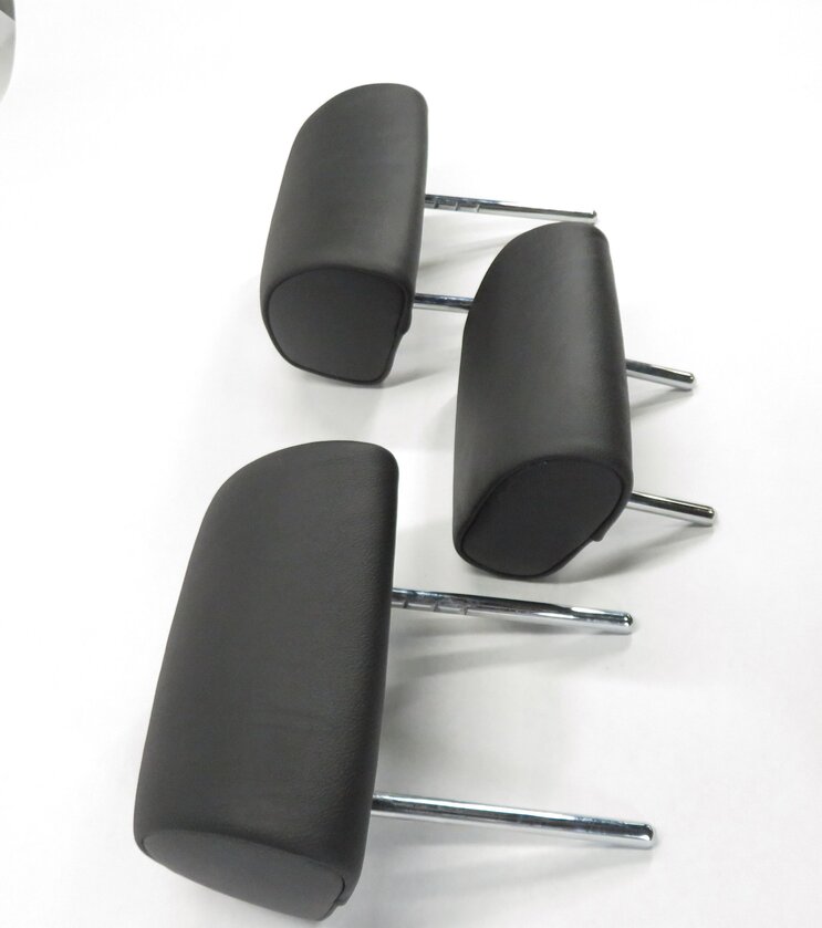 Thumbnail 4: 2010 BMW X5 (E70) REAR 2nd SECOND ROW SEAT (BLACK LEATHER) HEADREST SET-3