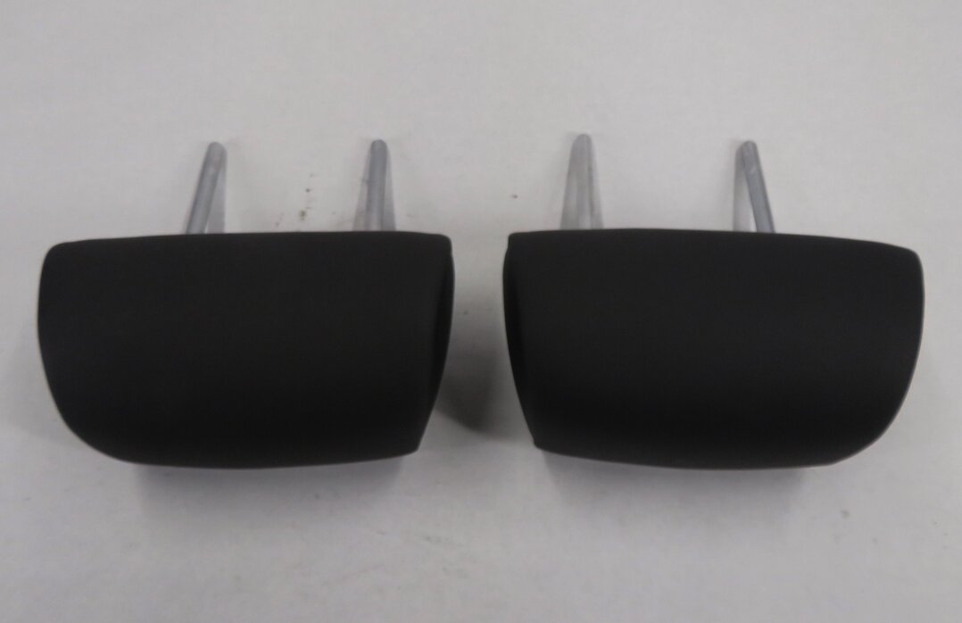 Thumbnail 4: 2009 BMW X5 (E70) REAR 2nd SECOND ROW LEFT & RIGHT BLACK LEATHER HEADREST SET-2