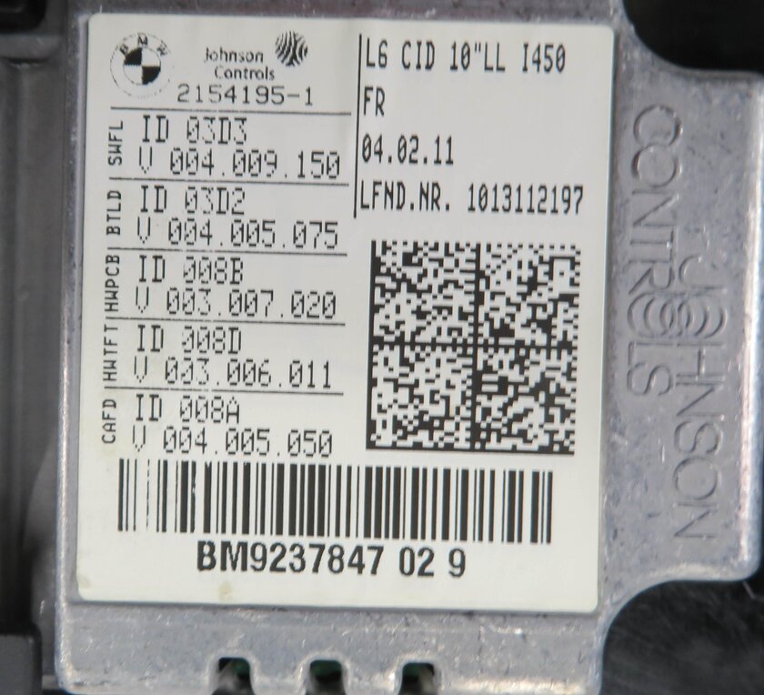 Thumbnail 8: 2009-2012 BMW 740i 750i 760i (F01) GPS NAVIGATION INFO DISPLAY SCREEN (10.25")