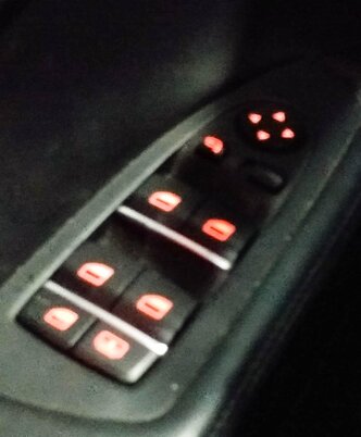 Thumbnail 2: 09-15 BMW 740i 750i 760i B7 (F01) DRIVER WINDOW SWITCH w/ SHADE & P-FOLD (BLACK)