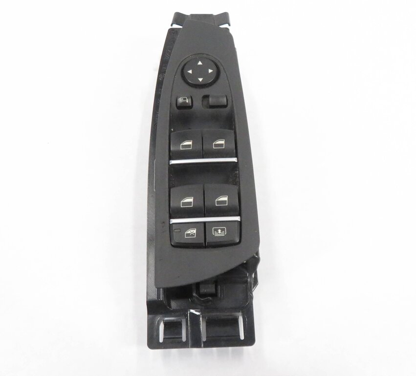 Thumbnail 3: 09-15 BMW 740i 750i 760i B7 (F01) DRIVER WINDOW SWITCH w/ SHADE & P-FOLD (BLACK)
