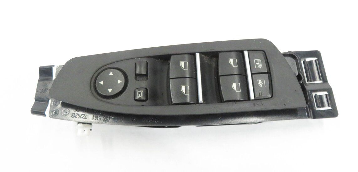 Thumbnail 4: 09-15 BMW 740i 750i 760i B7 (F01) DRIVER WINDOW SWITCH w/ SHADE & P-FOLD (BLACK)
