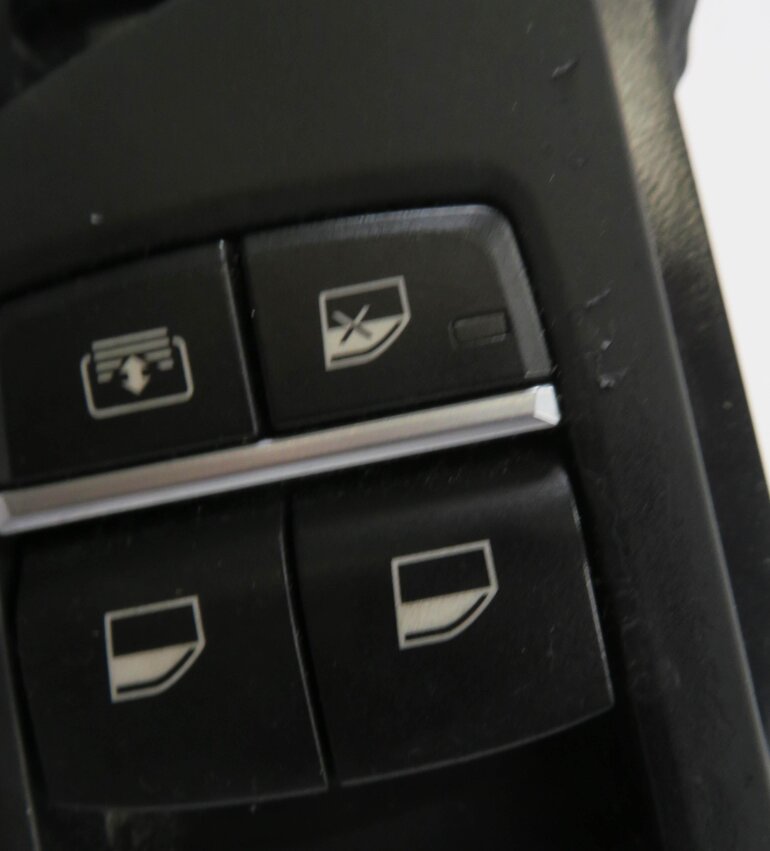 Thumbnail 9: 09-15 BMW 740i 750i 760i B7 (F01) DRIVER WINDOW SWITCH w/ SHADE & P-FOLD (BLACK)