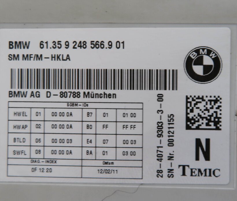 Thumbnail 6: 10-17 BMW 528i 535i 550i 650i 740i 750i 760i F10 F01 COMFORT MEMORY SEAT MODULE