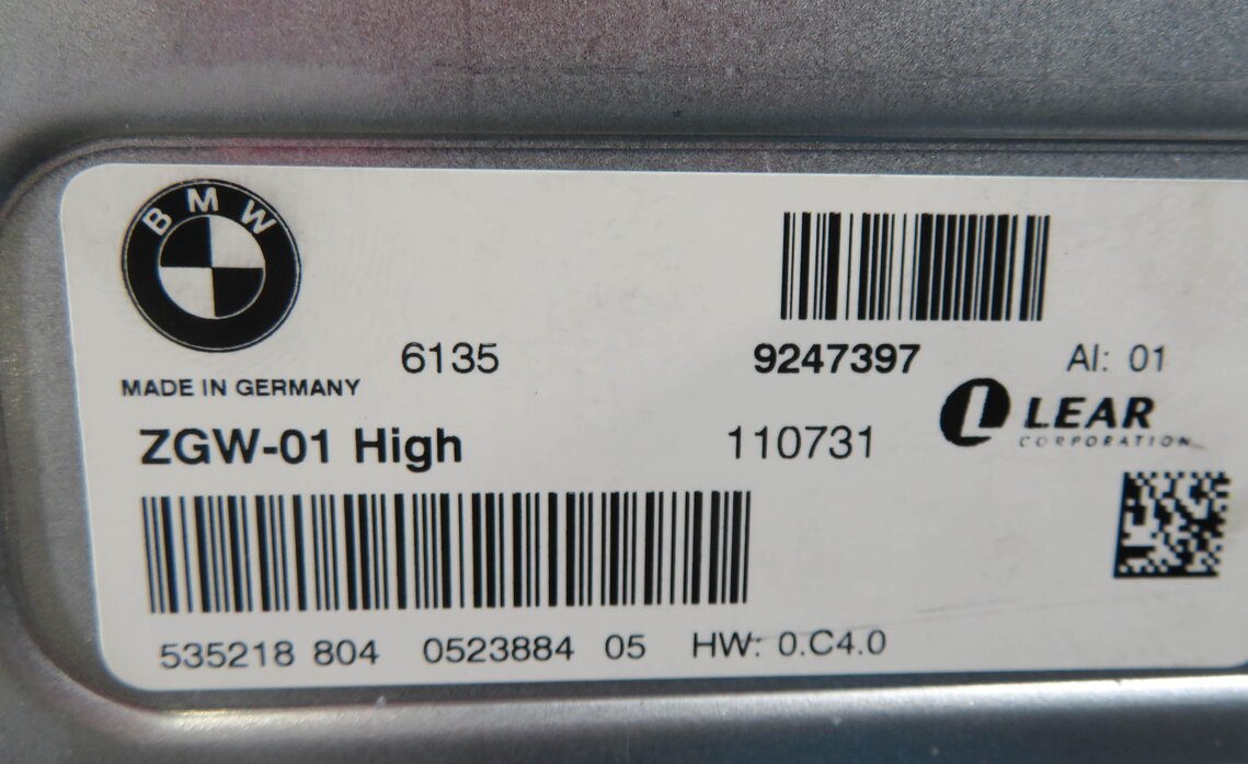 Thumbnail 6: 2009-2011 BMW 528i 535i 550i 740i 750i 760i B7 (F01 F10) CENTRAL GATEWAY MODULE