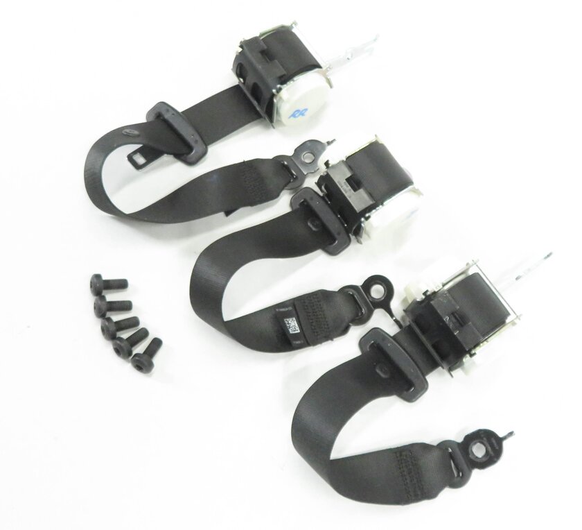 2011 BMW 750i (F01) REAR LEFT / CENTER / RIGHT SEATBELT RETRACTOR SET-3 (BLACK)