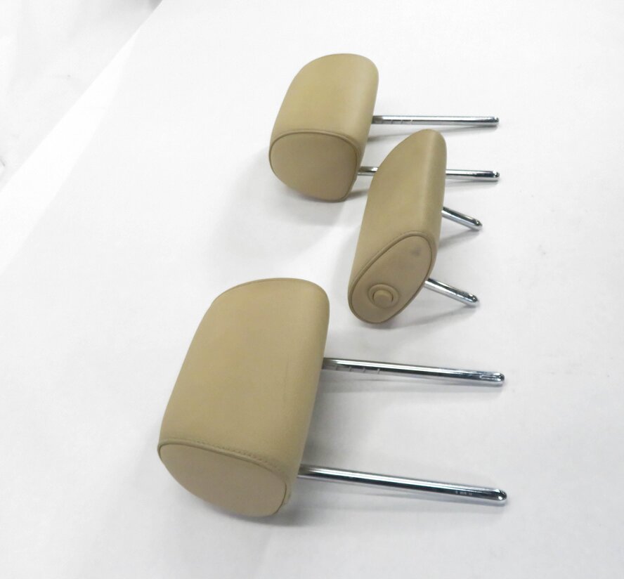 Thumbnail 4: 2012 BMW 528i (F10) REAR - LEFT / CENTER / RIGHT - BEIGE LEATHER HEADREST SET-3