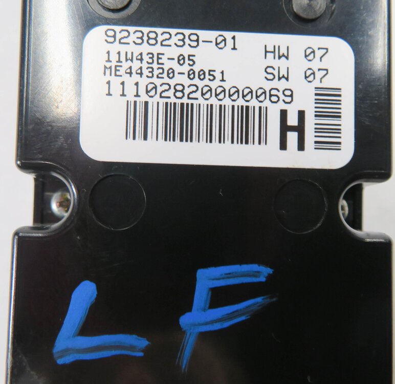 Thumbnail 6: 10-19 BMW 528i 535i 550i 650i M5 M6 X3 (F10 F12 F25) DRIVER P-FOLD WINDOW SWITCH