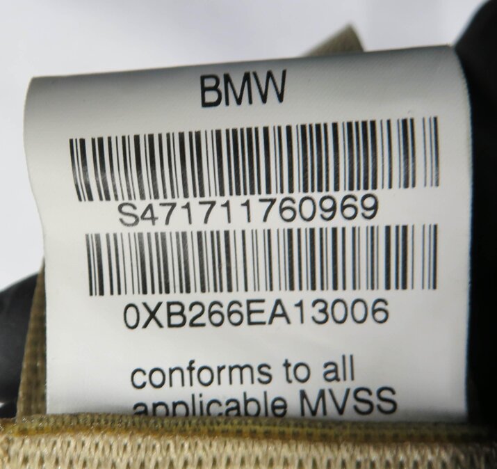 Thumbnail 8: 2011 BMW X5 (E70) REAR 2nd SECOND ROW SEAT SEATBELT RETRACTOR SET-2 (BEIGE)