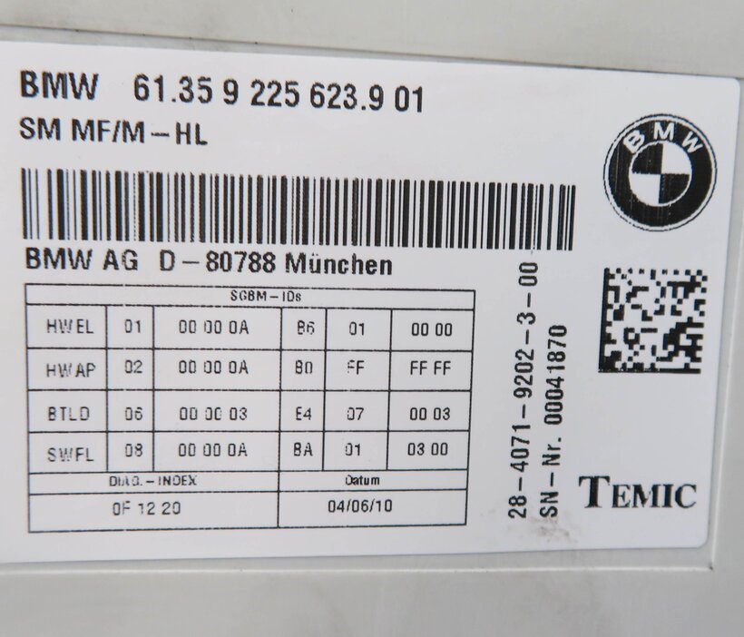 Thumbnail 6: 10-17 BMW 528i 535i 550i 650i 740i 750i 760i F10 F01 COMFORT MEMORY SEAT MODULE