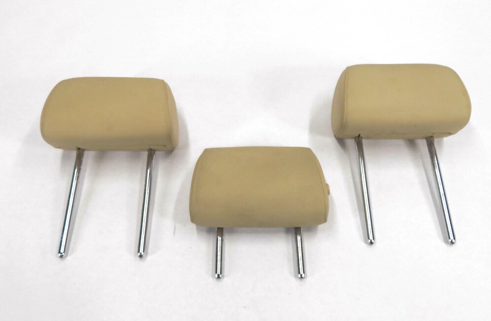 Thumbnail 2: 2011 BMW 535i (F10) REAR - LEFT / CENTER / RIGHT - BEIGE LEATHER HEADREST SET-3