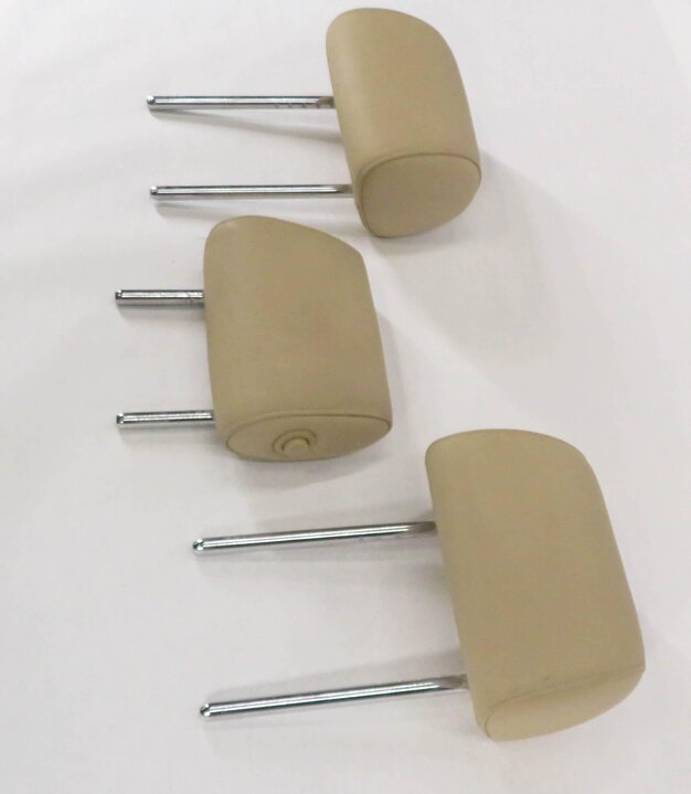 Thumbnail 3: 2011 BMW 535i (F10) REAR - LEFT / CENTER / RIGHT - BEIGE LEATHER HEADREST SET-3