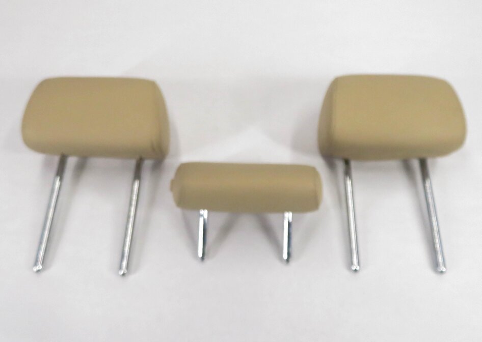 Thumbnail 2: 2011 BMW 535i (F10) REAR - LEFT / CENTER / RIGHT - BEIGE LEATHER HEADREST SET-3