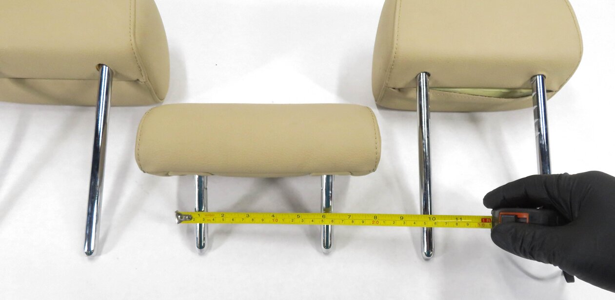 Thumbnail 7: 2011 BMW 535i (F10) REAR - LEFT / CENTER / RIGHT - BEIGE LEATHER HEADREST SET-3