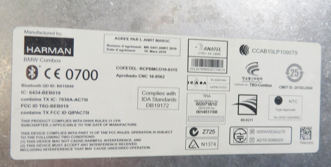 Thumbnail 7: 2011 BMW ACTIVE HYBRID 7 (F04) BLUETOOTH TELEMATIC COMMUNICATION COMBOX MODULE