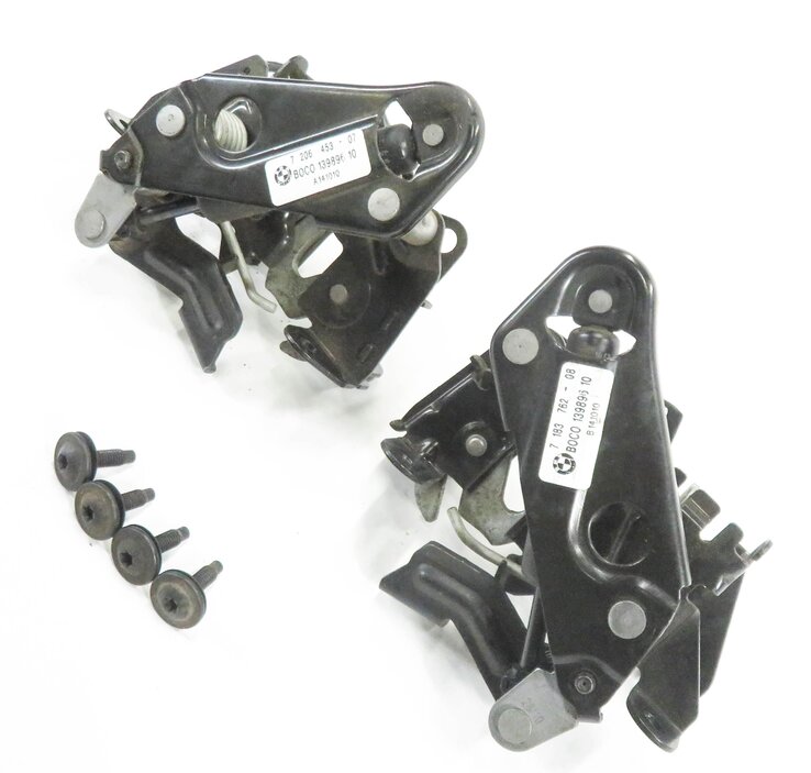 2011 BMW ACTIVE HYBRID 7 (F04) FRONT LEFT & RIGHT LOWER HOOD LATCH SET-2
