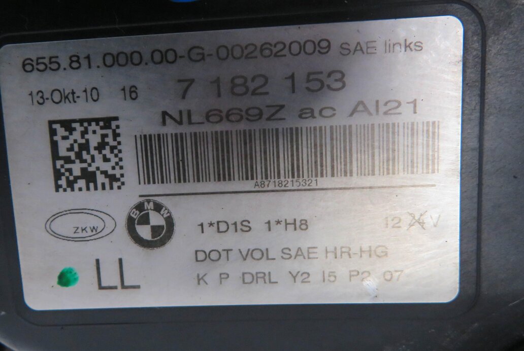 Thumbnail 9: 09-12 BMW 740i 750i 760i B7 (F01) LEFT DRIVER ADAPTIVE XENON HID HEADLIGHT LAMP