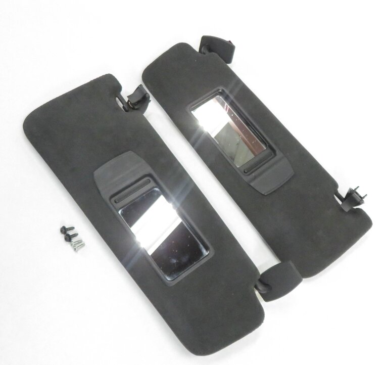 2009-2015 BMW 740i 750i 760i B7 (F01) LEFT & RIGHT SUN VISOR SET (BLACK SUEDE)