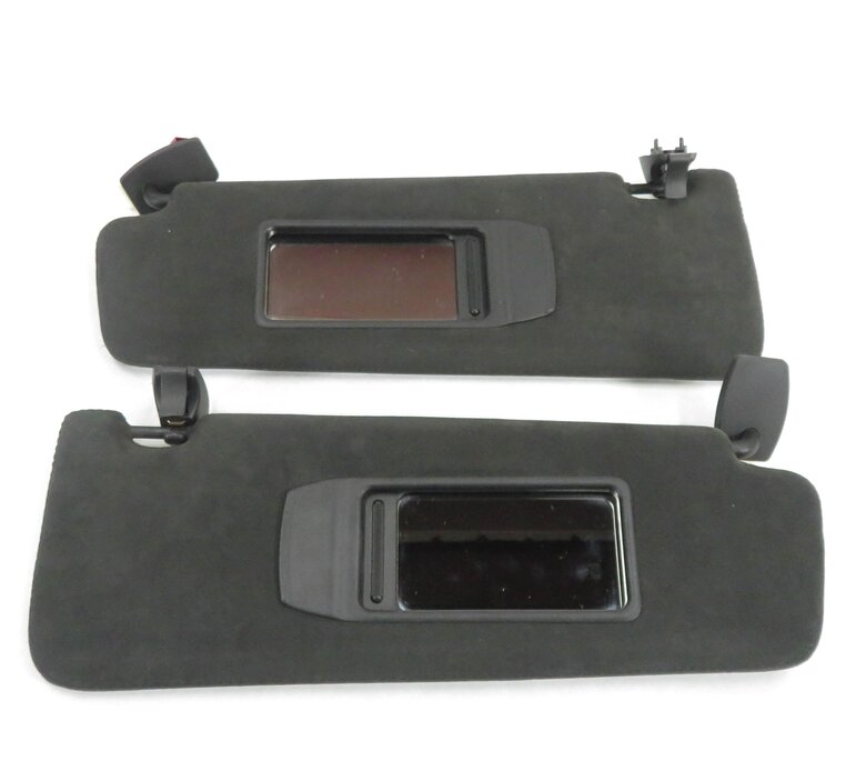 Thumbnail 2: 2009-2015 BMW 740i 750i 760i B7 (F01) LEFT & RIGHT SUN VISOR SET (BLACK SUEDE)