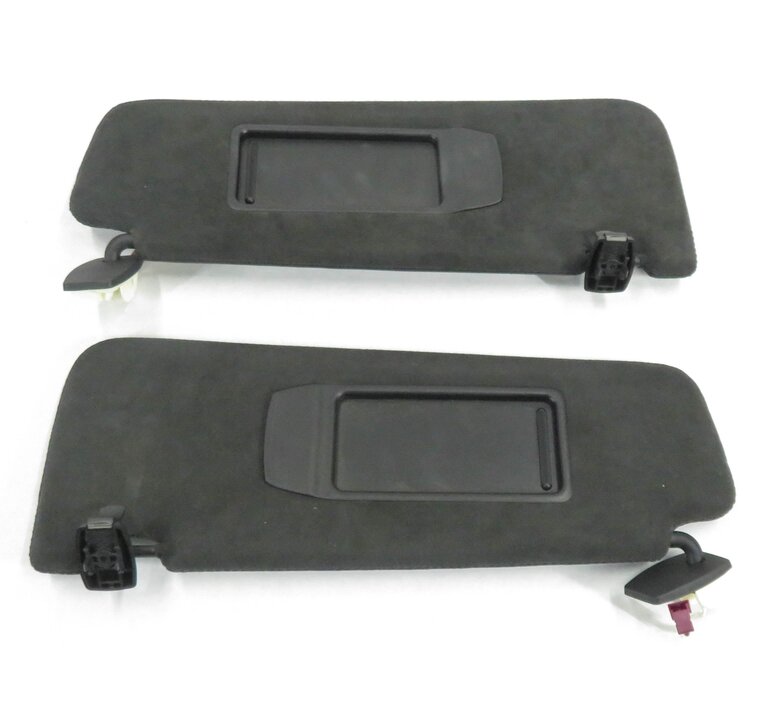 Thumbnail 5: 2009-2015 BMW 740i 750i 760i B7 (F01) LEFT & RIGHT SUN VISOR SET (BLACK SUEDE)