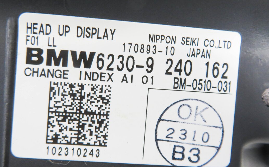 Thumbnail 5: 2009-2011 BMW 740i 750i 760i HYBRID 7 (F01 F02 F03 F04) HUD HEADS UP DISPLAY