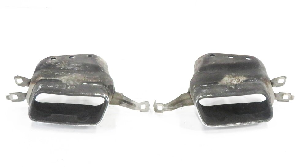 Thumbnail 2: 2011 BMW ACTIVE HYBRID 7 (F04) LEFT & RIGHT MUFFLER PIPE TRIM EXHAUST TIP SET-2