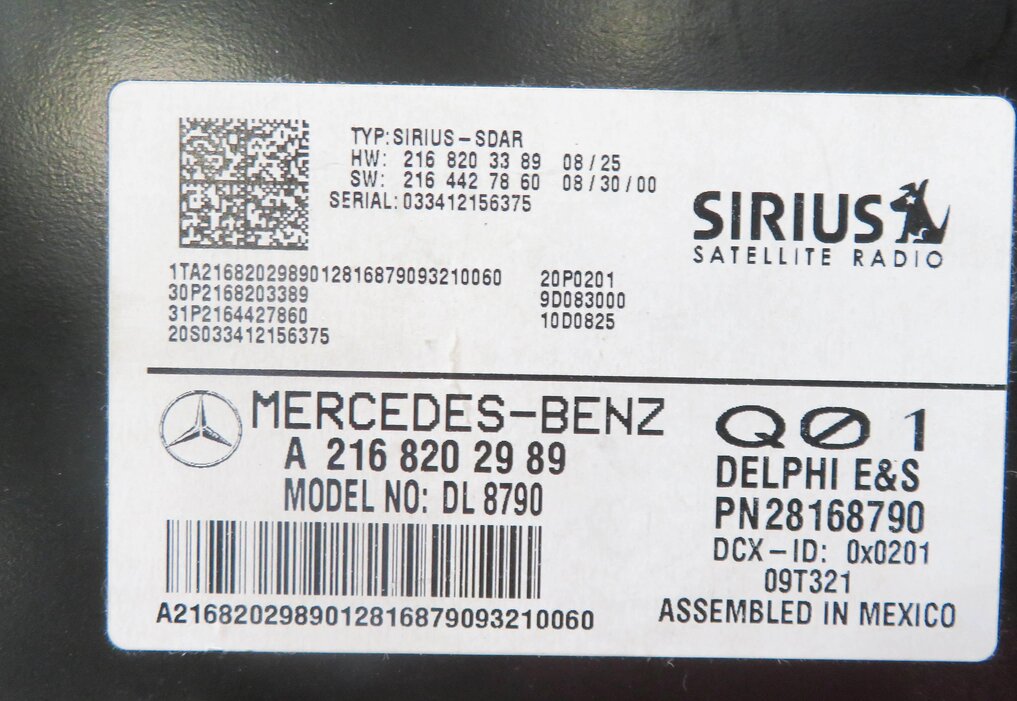 Thumbnail 6: 2010 MERCEDES BENZ C300 (W204) SIRIUS SATELLITE RADIO RECEIVER MODULE