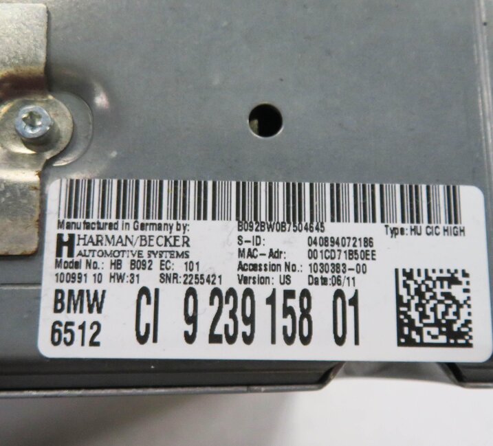 Thumbnail 6: 10-12 BMW 528i 535i 550i 750i 760i (F01 F10) STEREO CD GPS NAVIGATION RECEIVER