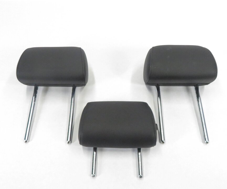 Thumbnail 2: 2011 BMW 535i (F10) REAR - LEFT / CENTER / RIGHT - BLACK LEATHER HEADREST SET-3