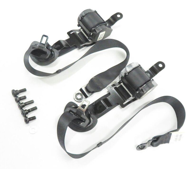 Thumbnail 1: 11 BMW X5 (E70) LEFT & RIGHT REAR 2nd SECOND ROW SEATBELT RETRACTOR SET (BLACK)