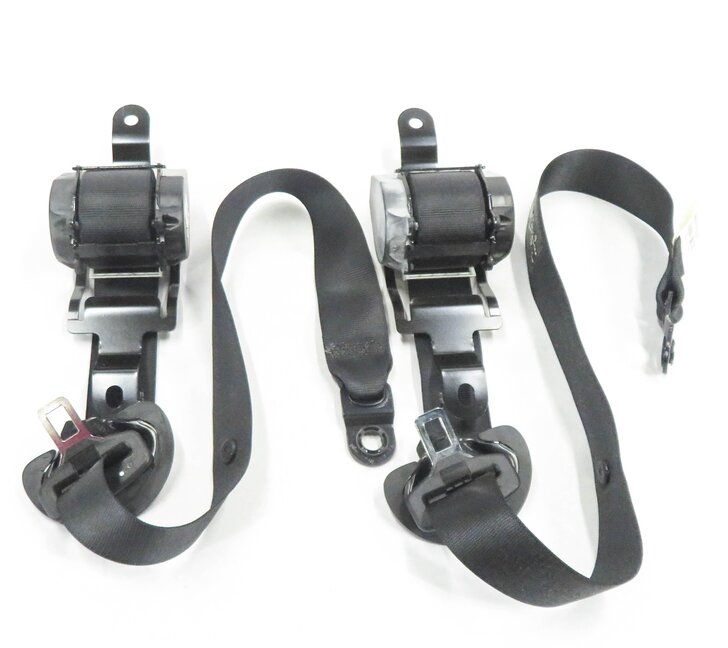 Thumbnail 2: 11 BMW X5 (E70) LEFT & RIGHT REAR 2nd SECOND ROW SEATBELT RETRACTOR SET (BLACK)