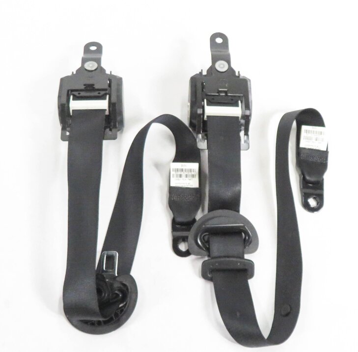 Thumbnail 4: 11 BMW X5 (E70) LEFT & RIGHT REAR 2nd SECOND ROW SEATBELT RETRACTOR SET (BLACK)