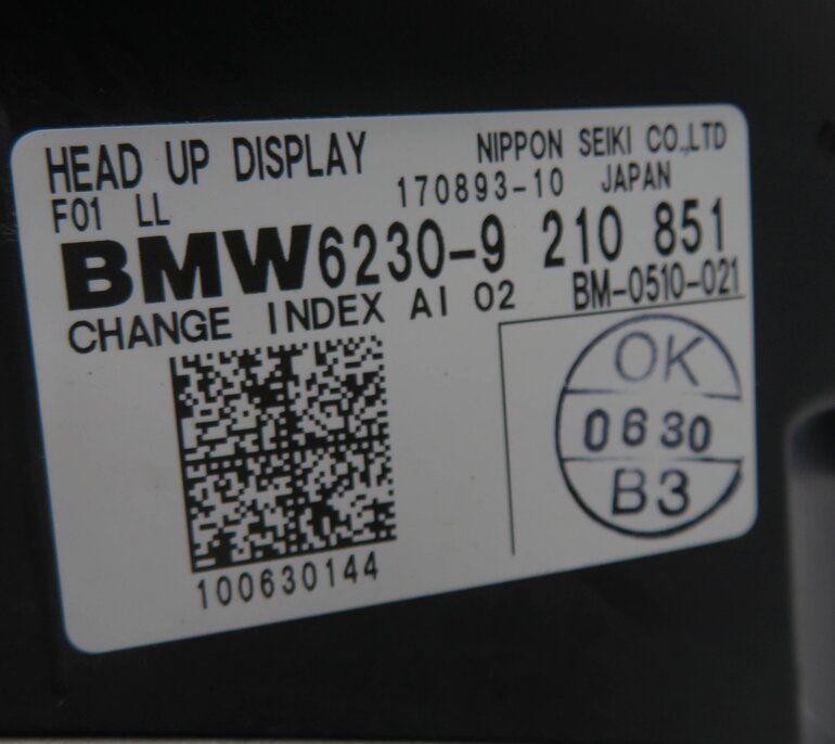 Thumbnail 5: 2009-2011 BMW 740i 750i 760i HYBRID 7 (F01 F02 F03 F04) HUD HEADS UP DISPLAY
