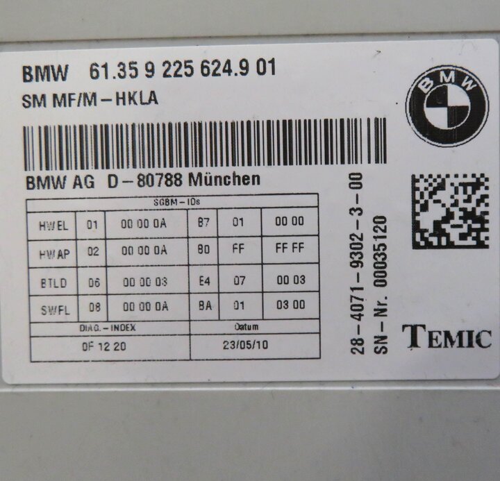 Thumbnail 6: 10-17 BMW 528i 535i 550i 650i 740i 750i 760i F10 F01 COMFORT MEMORY SEAT MODULE