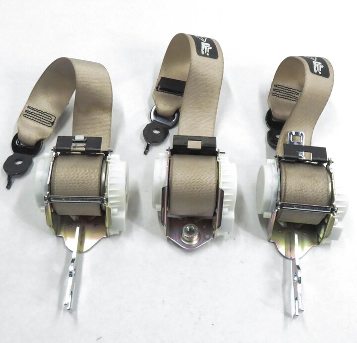 Thumbnail 4: 2011 BMW 750i (F01) REAR SEAT SEATBELT RETRACTOR SET-3 (OYSTER)