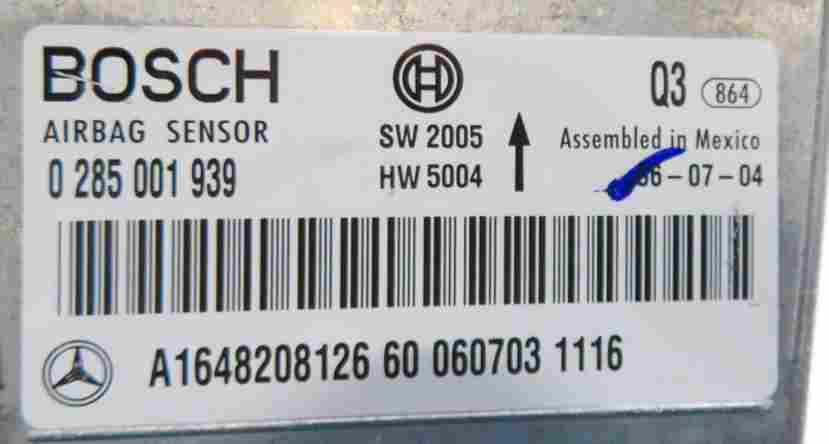 Thumbnail 6: 06-08 MERCEDES GL320 GL350 GL450 GL550 ML320 ML350 ML550 SAFETY RESTRAINT MODULE