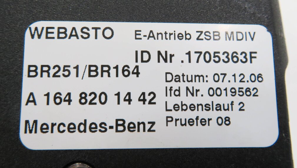 Thumbnail 8: 07-12 MB ML320 ML350 ML500 GL320 GL450 R320 R350 (X164 W164 W251) SUNROOF MOTOR