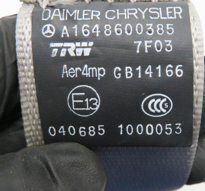 Thumbnail 6: 2007 MERCEDES ML350 (W164) LEFT REAR 2nd SECOND ROW SEATBELT RETRACTOR (GRAY)
