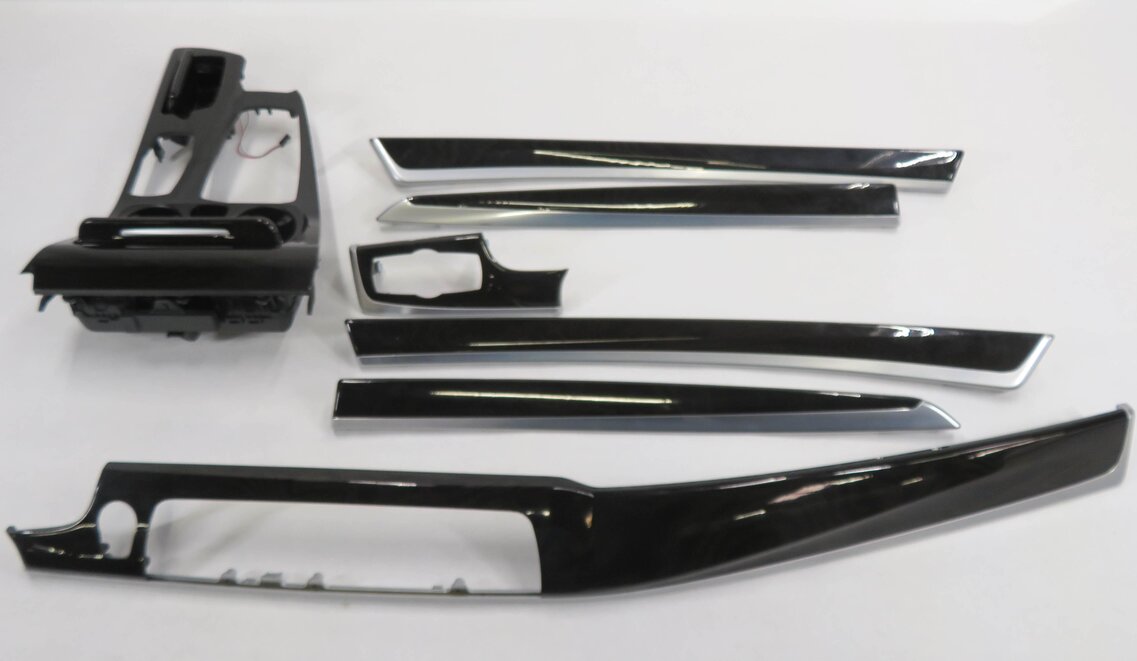 Thumbnail 2: 2012 BMW 528i (F10) DASH DOOR CONSOLE (FINE ASH GRAIN) WOOD TRIM SET-7