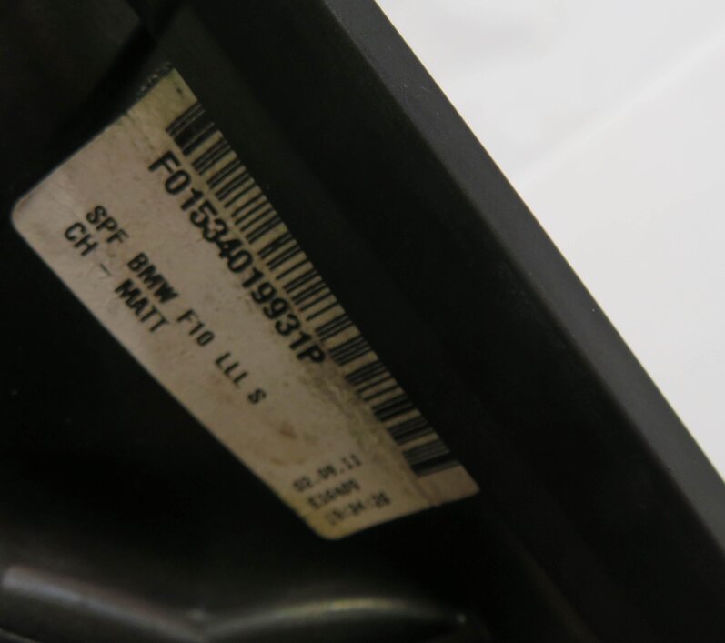 Thumbnail 6: 11-12 BMW 528i 535i 550i (F10) LEFT P-FOLD AUTODIM MEMORY DOOR MIRROR (GRAY A52)