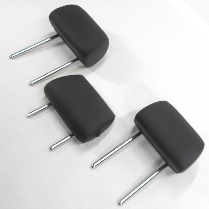 2012 BMW 528i (F10) REAR - LEFT / CENTER / RIGHT (BLACK LEATHER) HEADREST SET-3