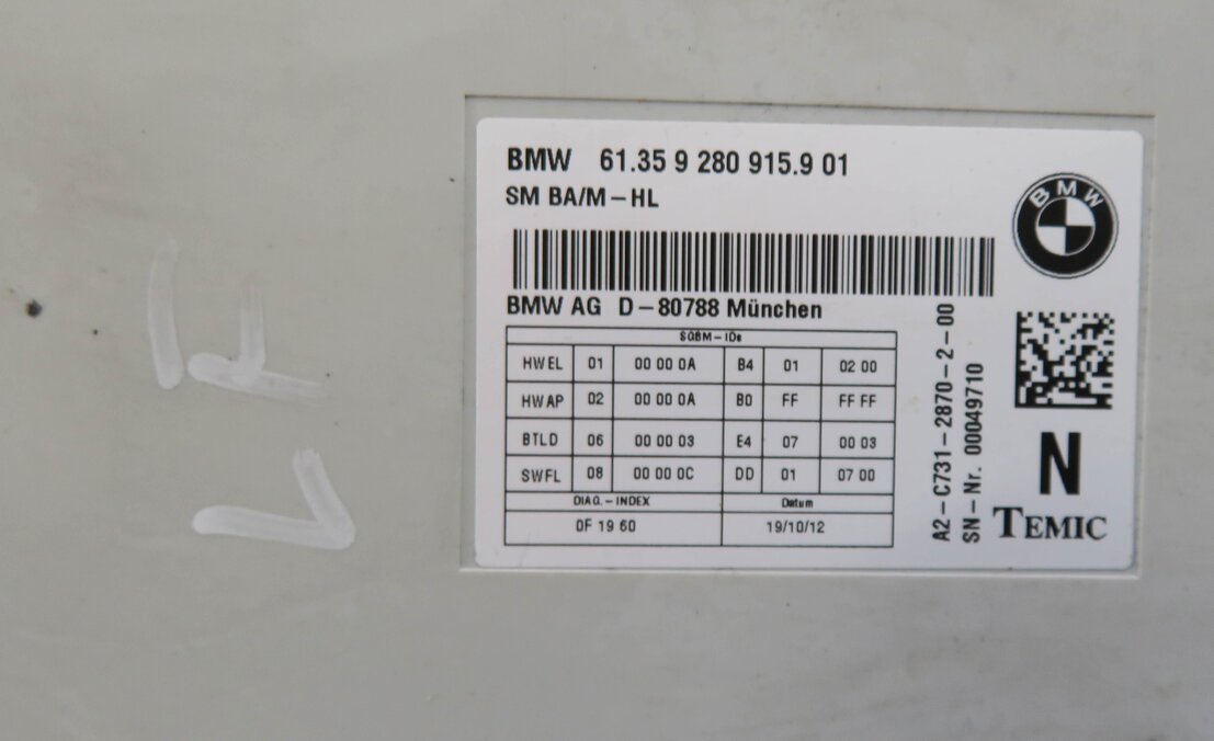 Thumbnail 6: 10-17 BMW 528i 535i 550i 650i 740i 750i 760i F10 F01 COMFORT MEMORY SEAT MODULE