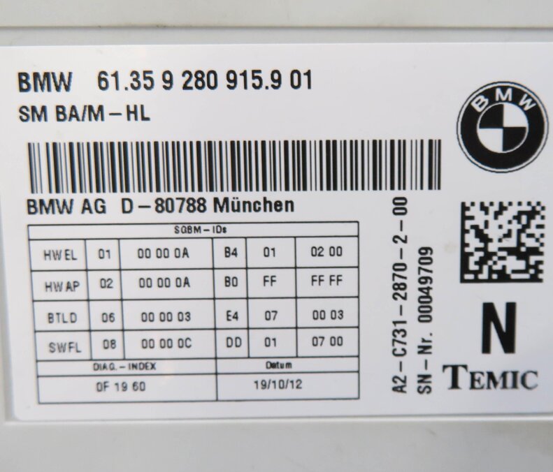 Thumbnail 6: 10-17 BMW 528i 535i 550i 650i 740i 750i 760i F10 F01 COMFORT MEMORY SEAT MODULE