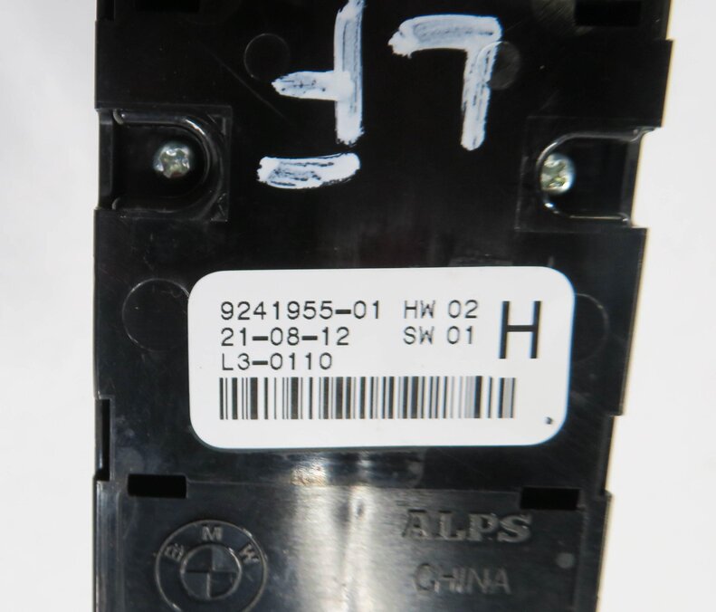 Thumbnail 7: 10-19 BMW 528i 535i 550i 650i M5 M6 X3 (F10 F12 F25) DRIVER P-FOLD WINDOW SWITCH