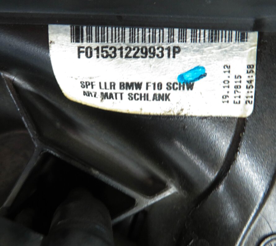 Thumbnail 8: 12-13 BMW 528i 535i 550i (F10) RIGHT P-FOLD CAMERA LANE DEPARTURE MIRROR (BLUE)
