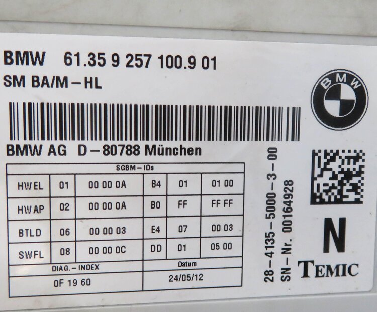 Thumbnail 6: 12-19 BMW 328i 335i 535i 550i 750i M5 M6 X3 X4 - RIGHT FRONT SEAT CONTROL MODULE